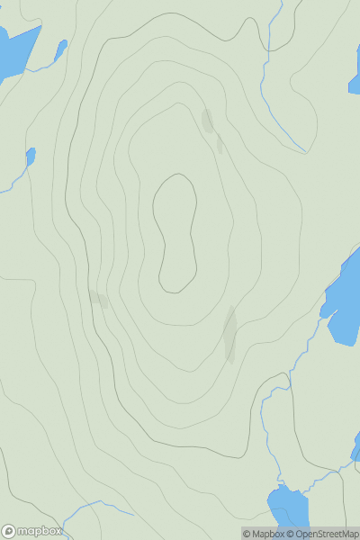Thumbnail image for Meall a' Bhainne [Loch Maree to Loch Broom] showing contour plot for surrounding peak